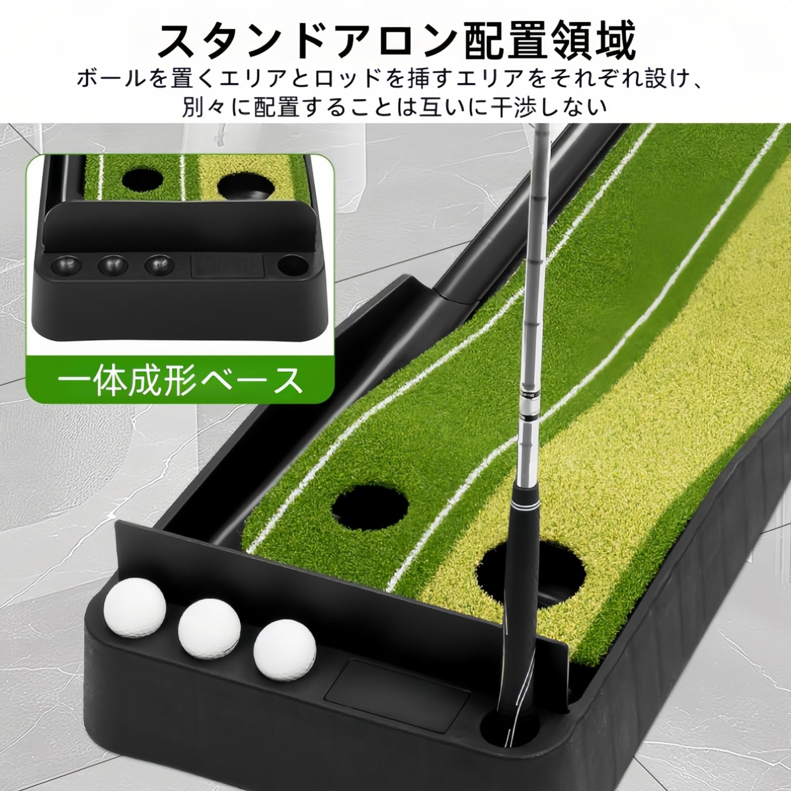 Amazon | パター練習マット 室内 屋外 ゴルフ パターマット パット練習